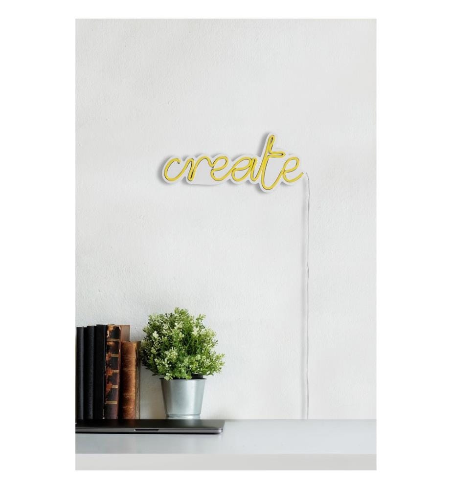 Illuminazione decorativa a LED in plastica, strisce al neon flessibili gialle, tensione di esercizio 12 V CC