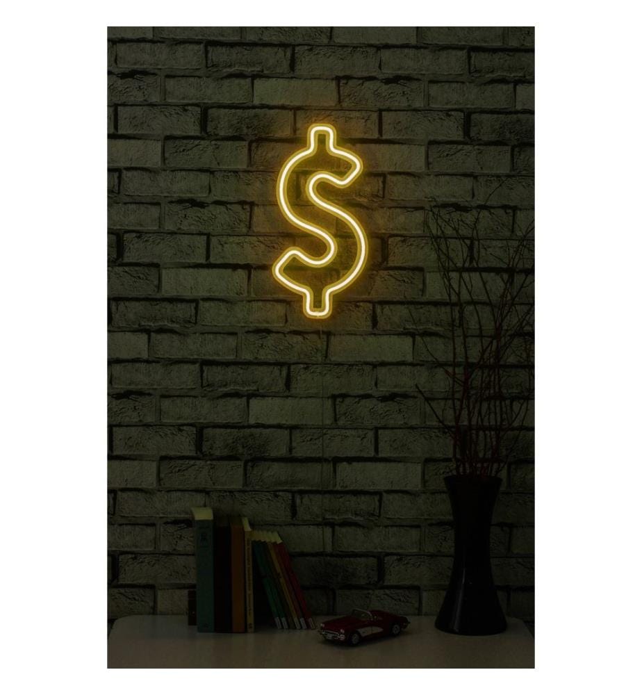Illuminazione decorativa a LED in plastica, strisce al neon flessibili gialle, tensione di esercizio 12 V CC