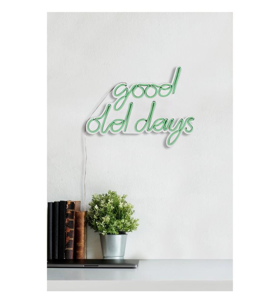 Illuminazione decorativa a LED in plastica, verde, strisce al neon flessibili, tensione di esercizio 12 V CC