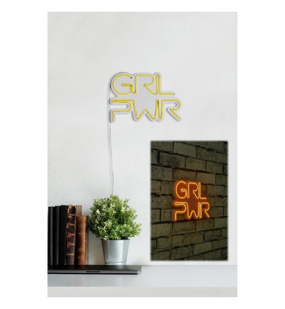 Éclairage décoratif à LED en plastique, jaune, bandes de néon flexibles, tension d'alimentation 12 V