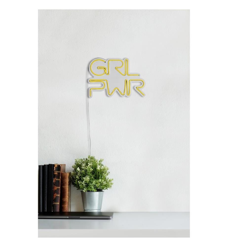 Éclairage décoratif à LED en plastique, jaune, bandes de néon flexibles, tension d'alimentation 12 V