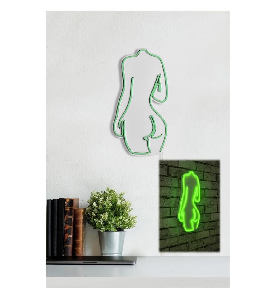 Illuminazione decorativa a LED in plastica, verde, strisce al neon flessibili, tensione di esercizio 12 V CC