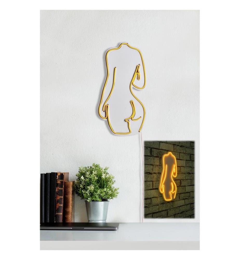 Éclairage décoratif à LED en plastique, jaune, bandes de néon flexibles, tension d'alimentation 12 V