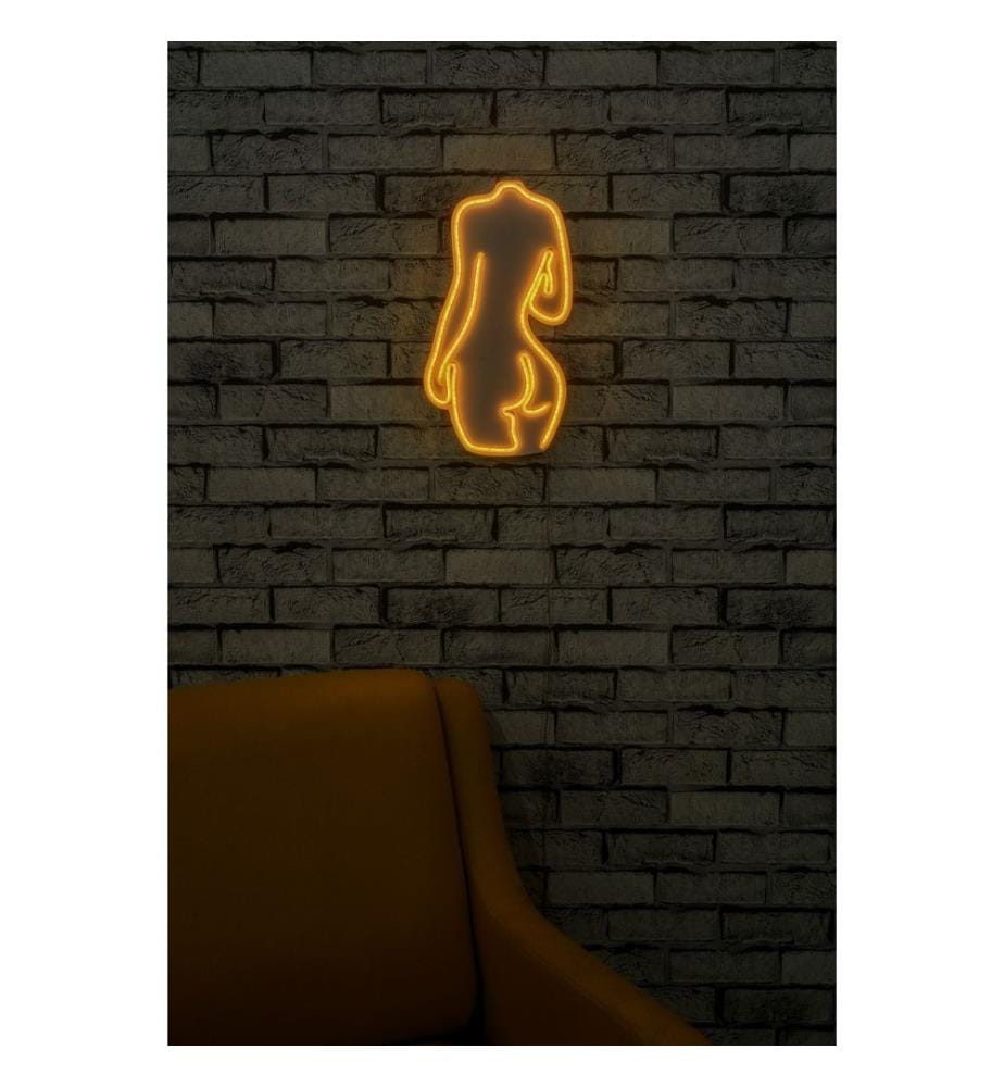 Éclairage décoratif à LED en plastique, jaune, bandes de néon flexibles, tension d'alimentation 12 V