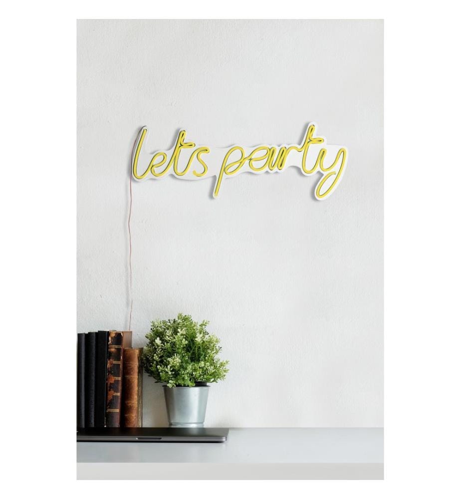 Illuminazione decorativa a LED in plastica, strisce al neon flessibili gialle, tensione di esercizio 12 V CC