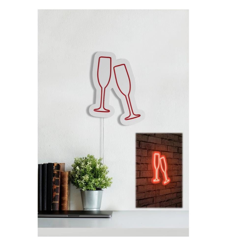 Éclairage décoratif à LED en plastique, rouge, bandes de néon flexibles, tension d'alimentation 12 V