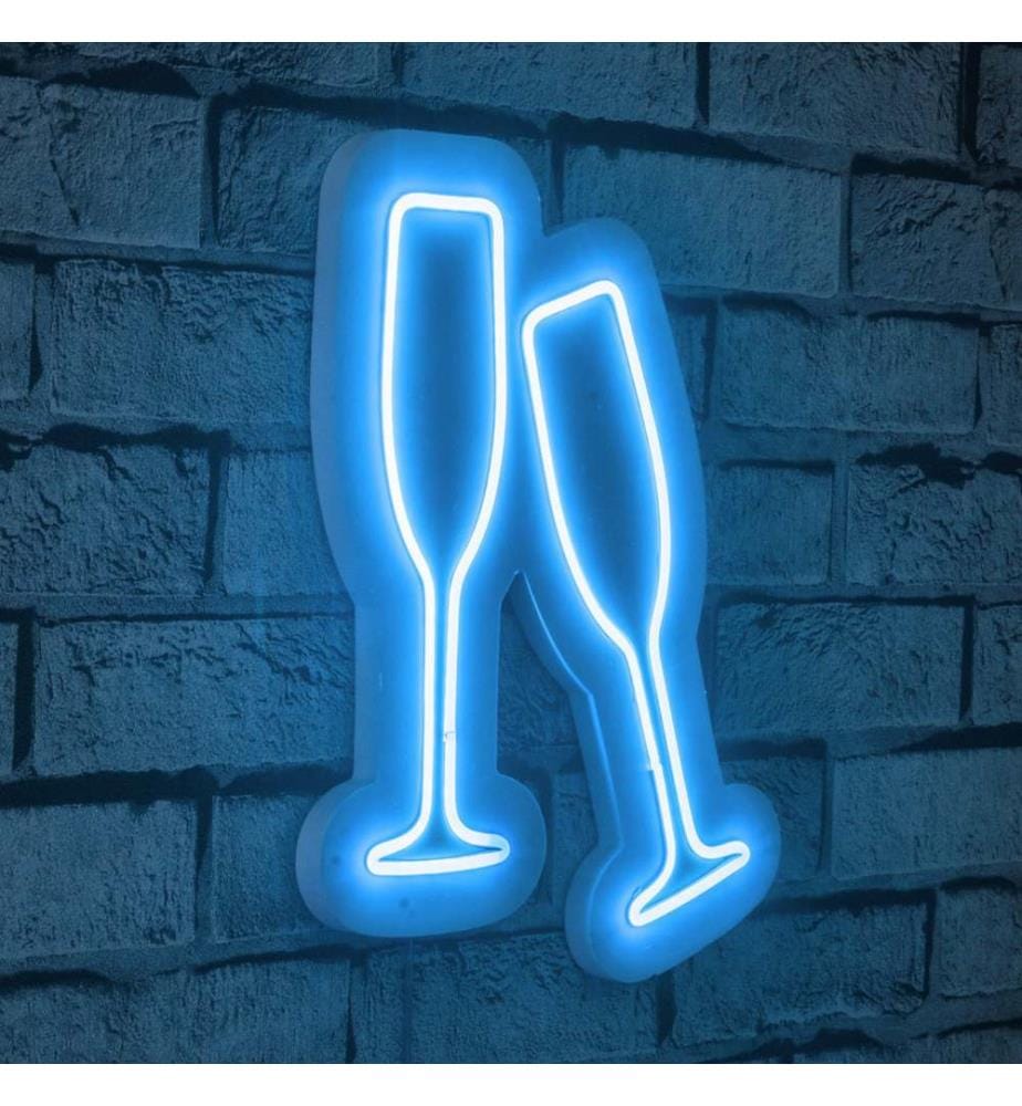 Illuminazione decorativa a LED in plastica, blu, strisce al neon flessibili, tensione di esercizio 12 V CC