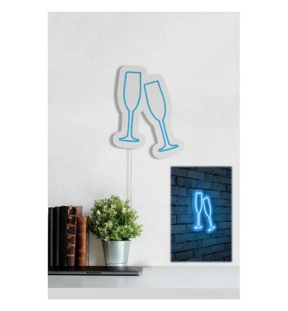 Illuminazione decorativa a LED in plastica, blu, strisce al neon flessibili, tensione di esercizio 12 V CC