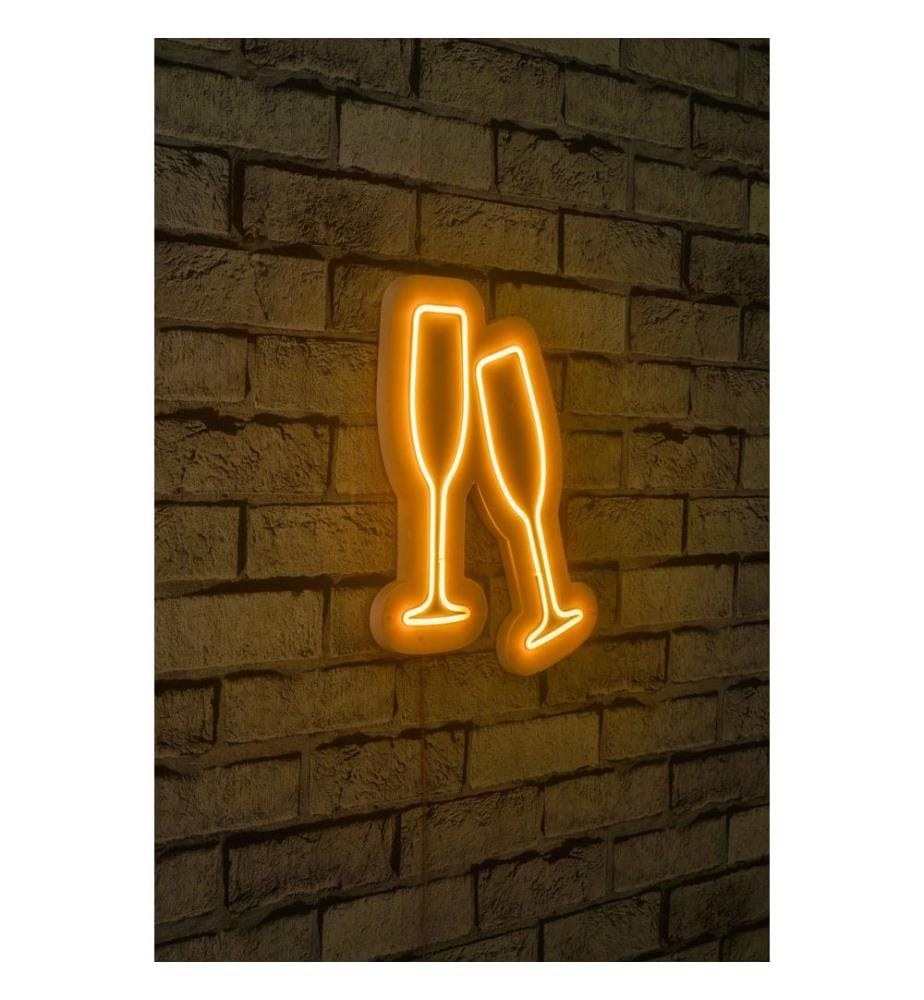 Illuminazione decorativa a LED in plastica, strisce al neon flessibili gialle, tensione di esercizio 12 V CC
