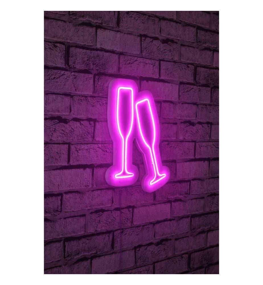 Éclairage décoratif à LED en plastique, rose, bandes de néon flexibles, tension d'alimentation 12 V