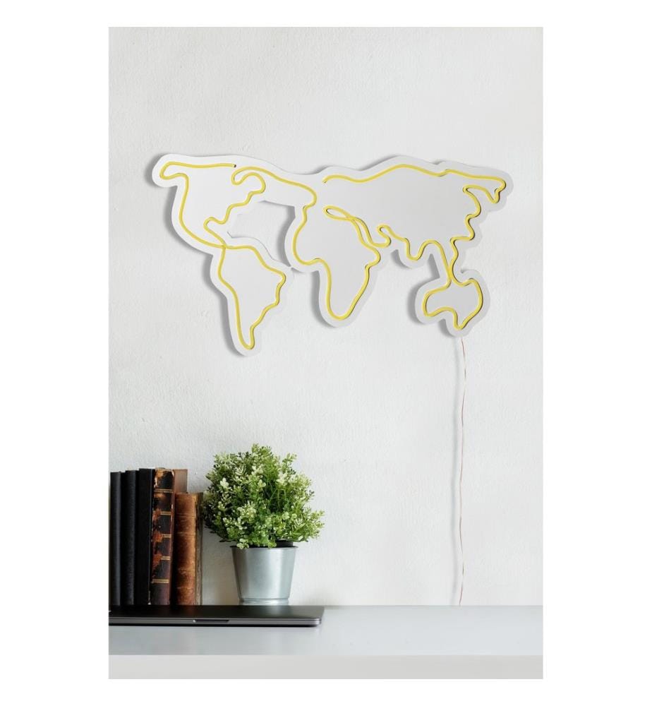 Illuminazione decorativa a LED in plastica, strisce al neon flessibili gialle, tensione di esercizio 12 V CC