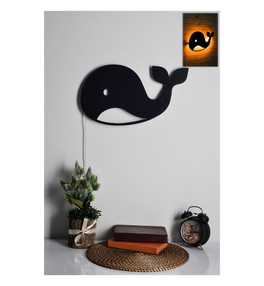 Illuminazione decorativa a LED, base in MDF gialla e nera, strisce LED da 60 LED/m