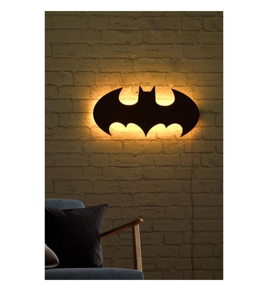 Illuminazione decorativa a LED, base in MDF gialla e nera, strisce LED da 60 LED/m