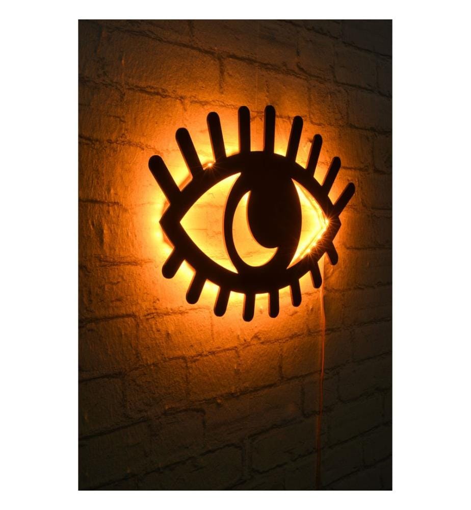 Illuminazione decorativa a LED, base in MDF gialla e nera, strisce LED da 60 LED/m