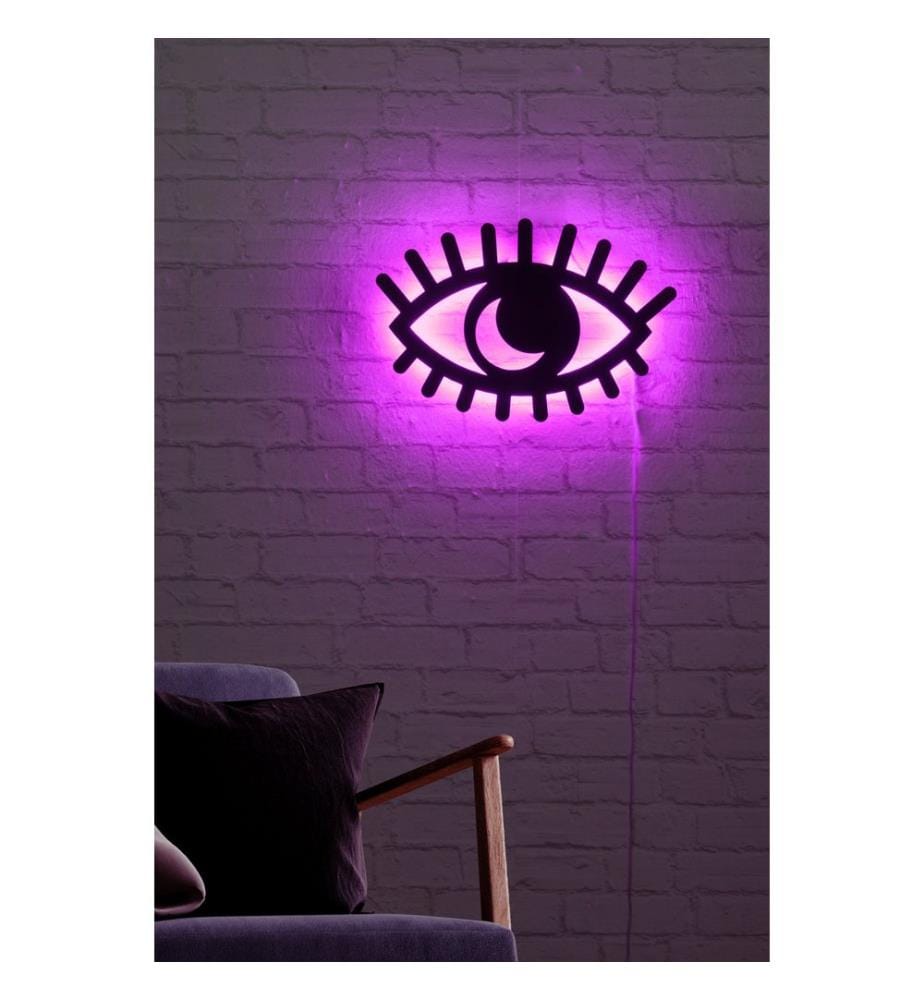 Éclairage décoratif à LED, rose, socle en MDF noir, 60 LEDs/m de bande LED
