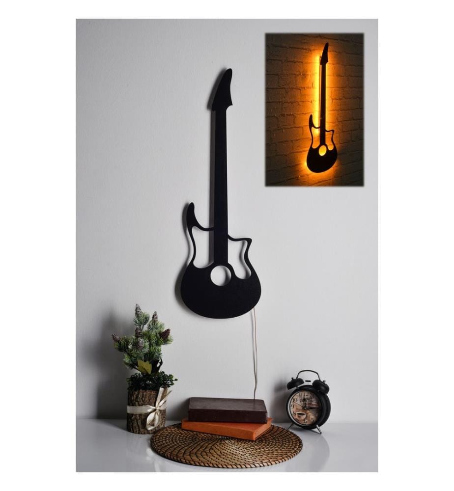 Illuminazione decorativa a LED, base in MDF gialla e nera, strisce LED da 60 LED/m