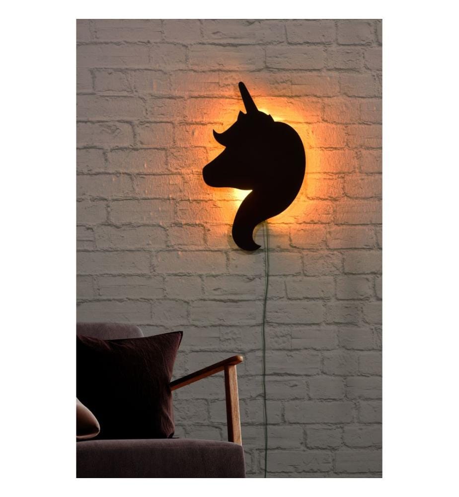 Illuminazione decorativa a LED, base in MDF gialla e nera, strisce LED da 60 LED/m