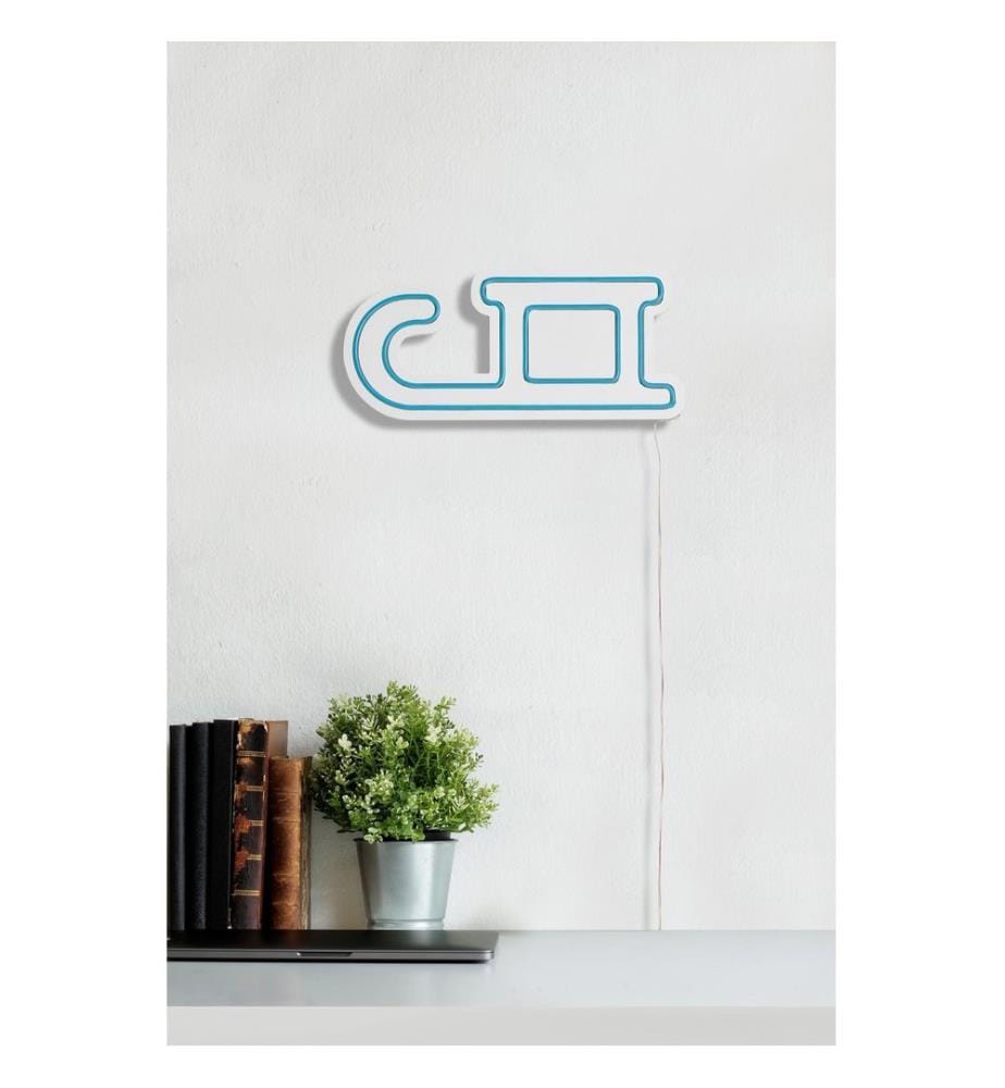Illuminazione decorativa a LED in plastica, blu, strisce al neon flessibili, tensione di esercizio 12 V CC