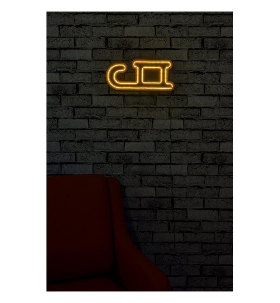 Illuminazione decorativa a LED in plastica, strisce al neon flessibili gialle, tensione di esercizio 12 V CC