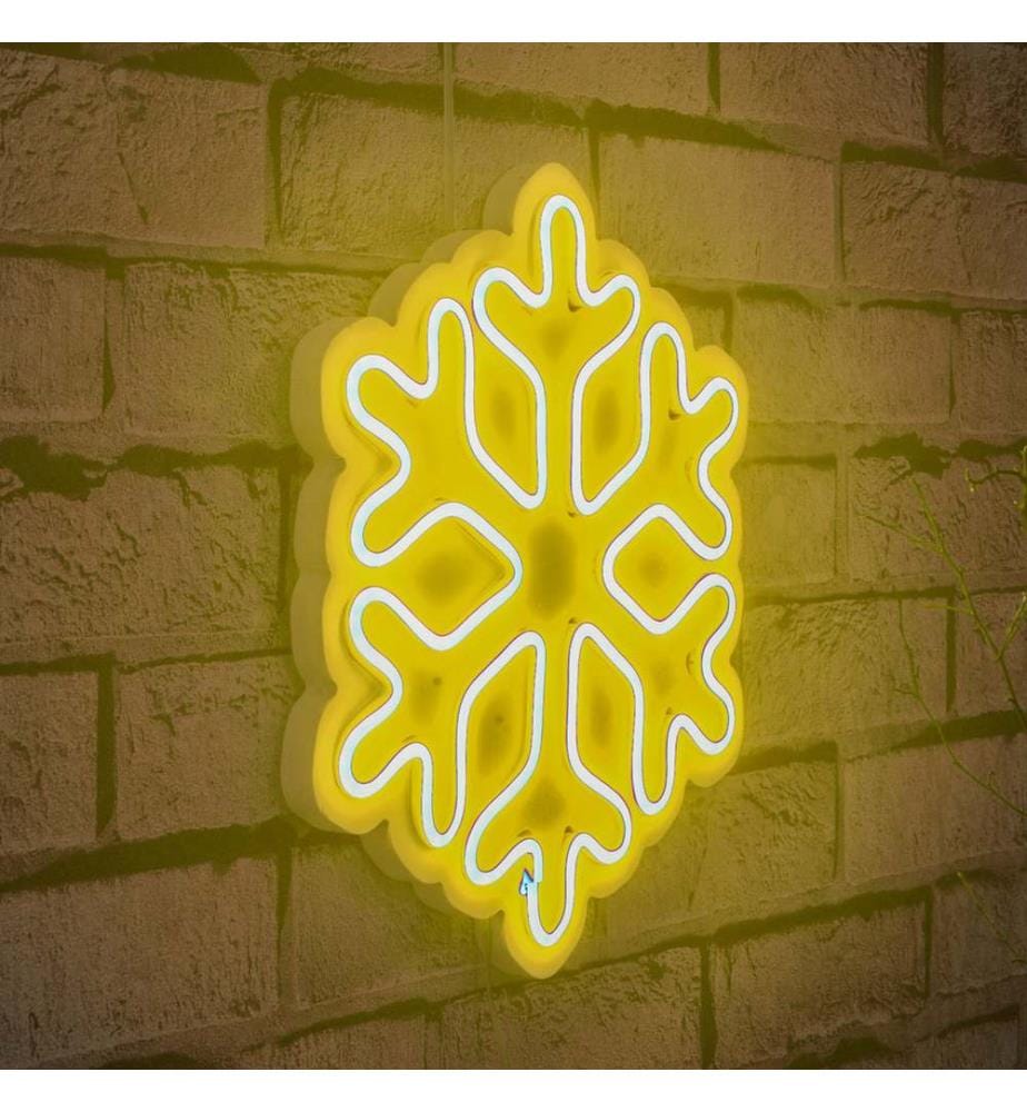 Illuminazione decorativa a LED in plastica, strisce al neon flessibili gialle, tensione di esercizio 12 V CC