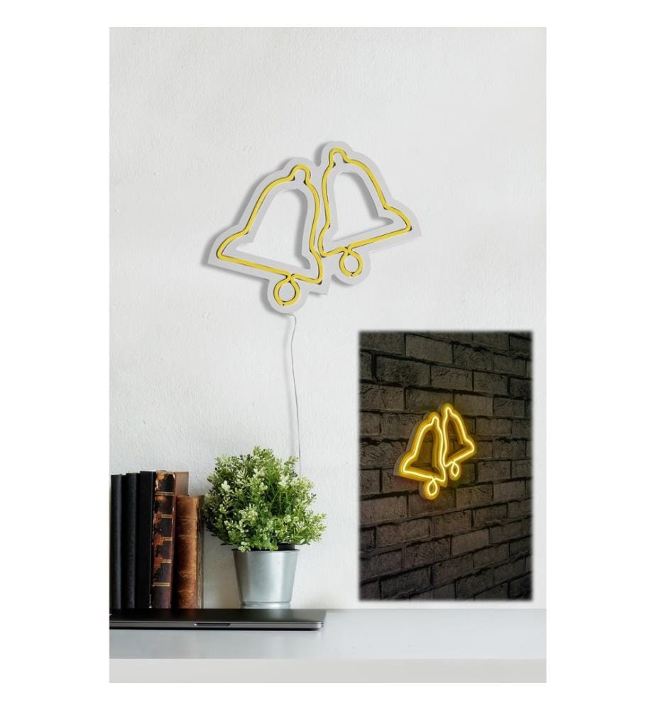 Éclairage décoratif à LED en plastique, jaune, bandes de néon flexibles, tension d'alimentation 12 V