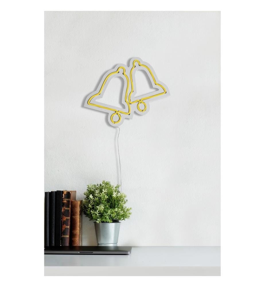 Éclairage décoratif à LED en plastique, jaune, bandes de néon flexibles, tension d'alimentation 12 V