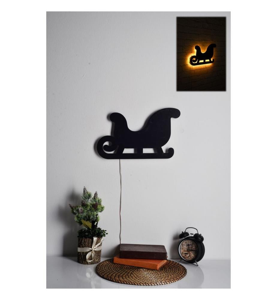 Illuminazione decorativa a LED, base in MDF gialla e nera, strisce LED da 60 LED/m