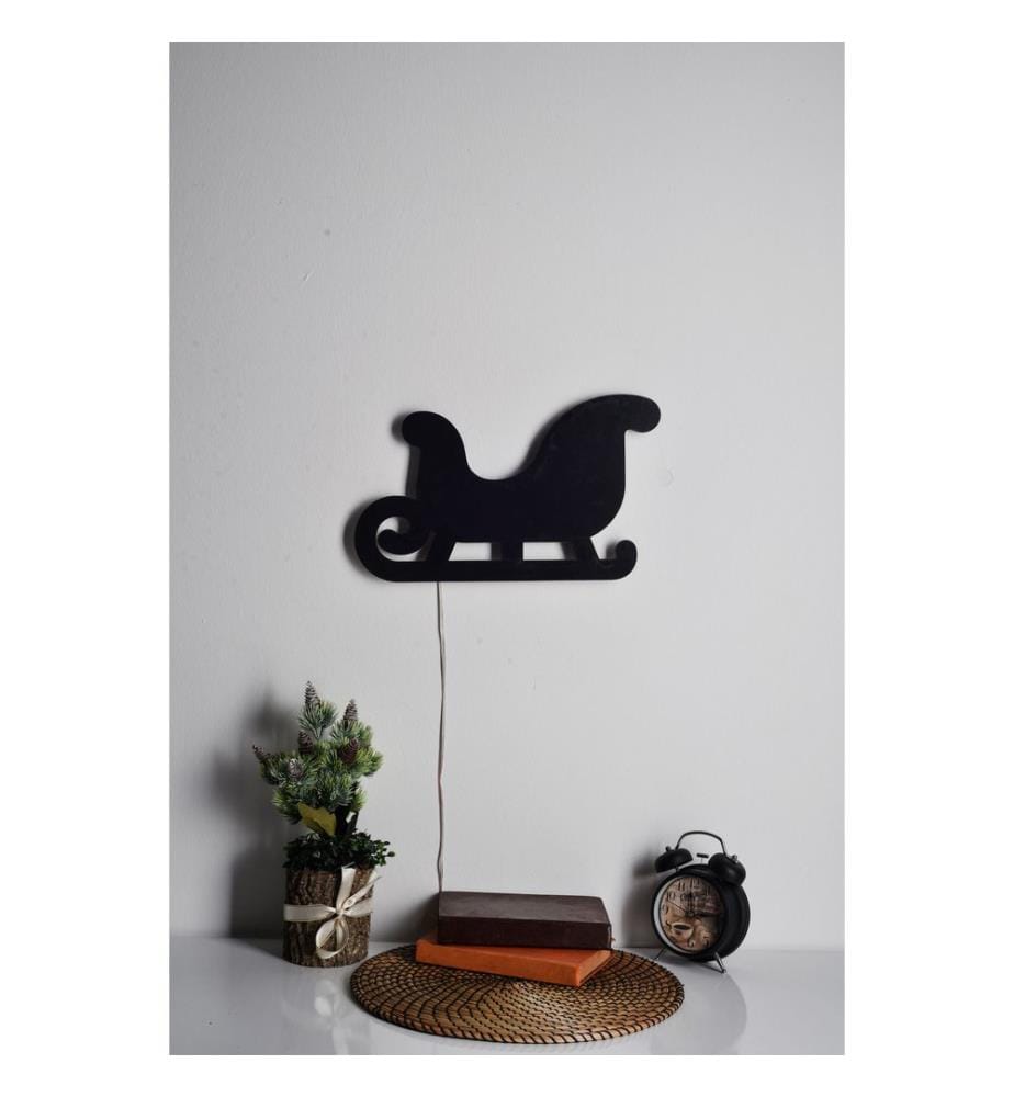 Illuminazione decorativa a LED, base in MDF gialla e nera, strisce LED da 60 LED/m