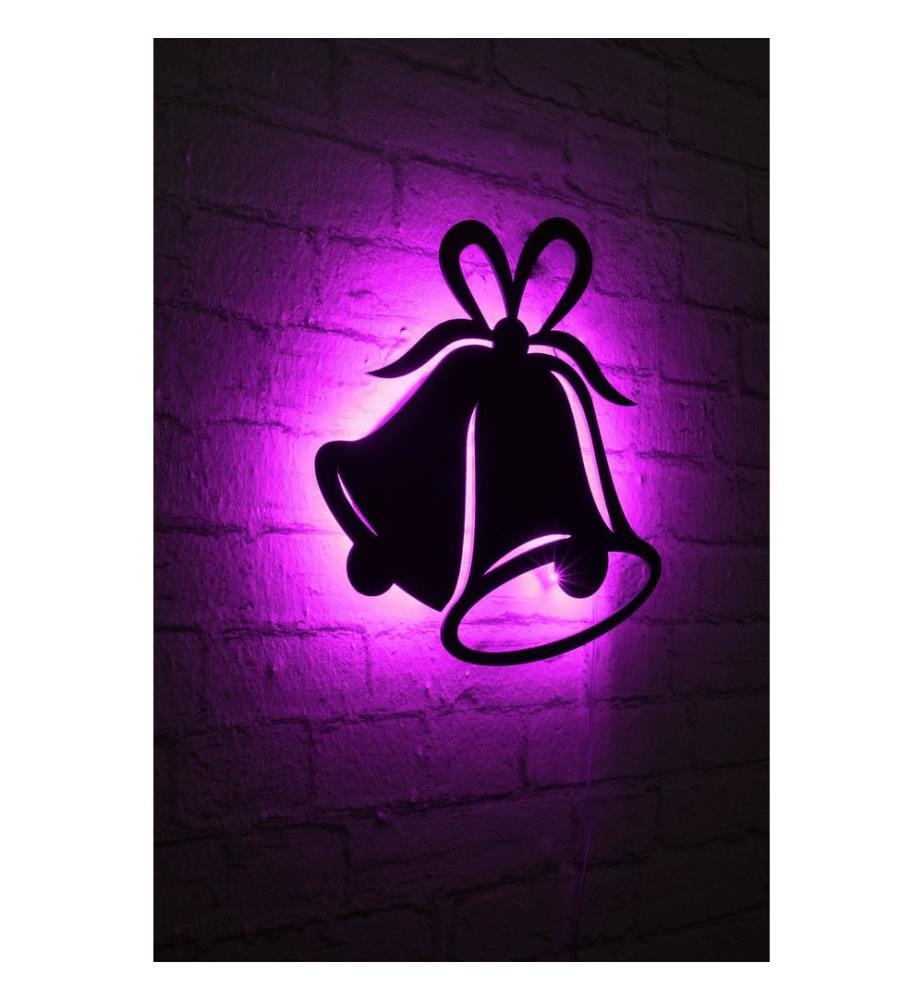 Éclairage décoratif à LED, rose, socle en MDF noir, 60 LEDs/m de bande LED