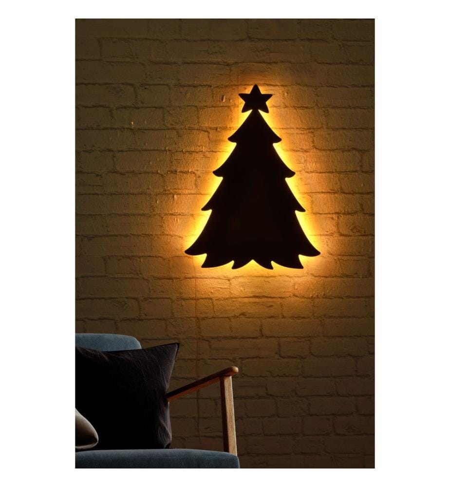 Illuminazione decorativa a LED, base in MDF gialla e nera, strisce LED da 60 LED/m