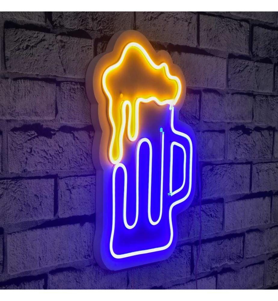Éclairage décoratif à LED en plastique, bleu, jaune, bandes de néon flexibles, tension d'alimentation 12 V