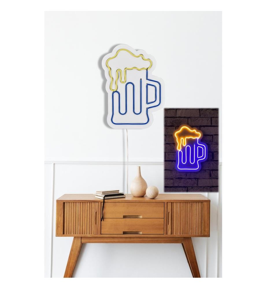 Éclairage décoratif à LED en plastique, bleu, jaune, bandes de néon flexibles, tension d'alimentation 12 V