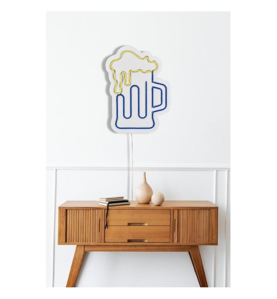 Éclairage décoratif à LED en plastique, bleu, jaune, bandes de néon flexibles, tension d'alimentation 12 V