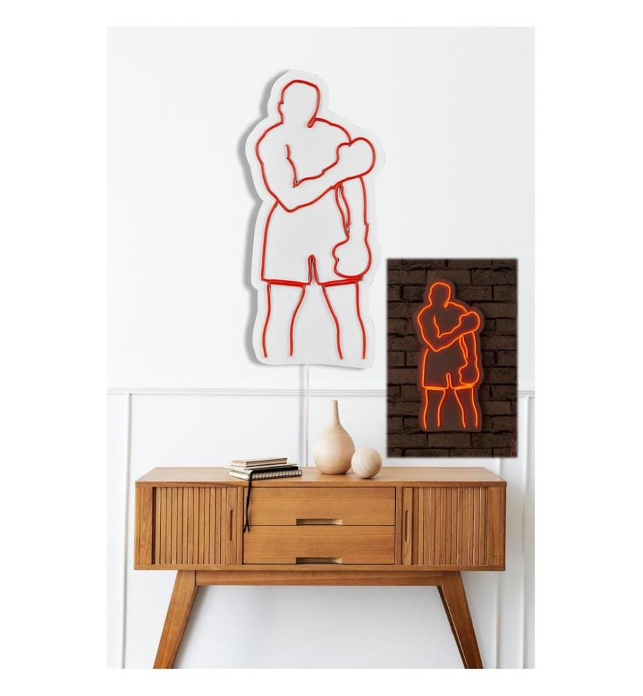Illuminazione decorativa a LED in plastica, strisce al neon flessibili rosse, tensione di esercizio 12 V CC