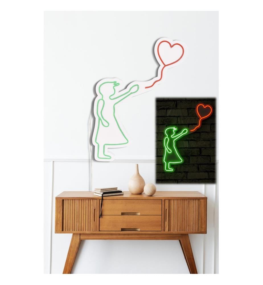 Illuminazione decorativa a LED in plastica, verde, rosso, strisce al neon flessibili, tensione di esercizio 12 V CC