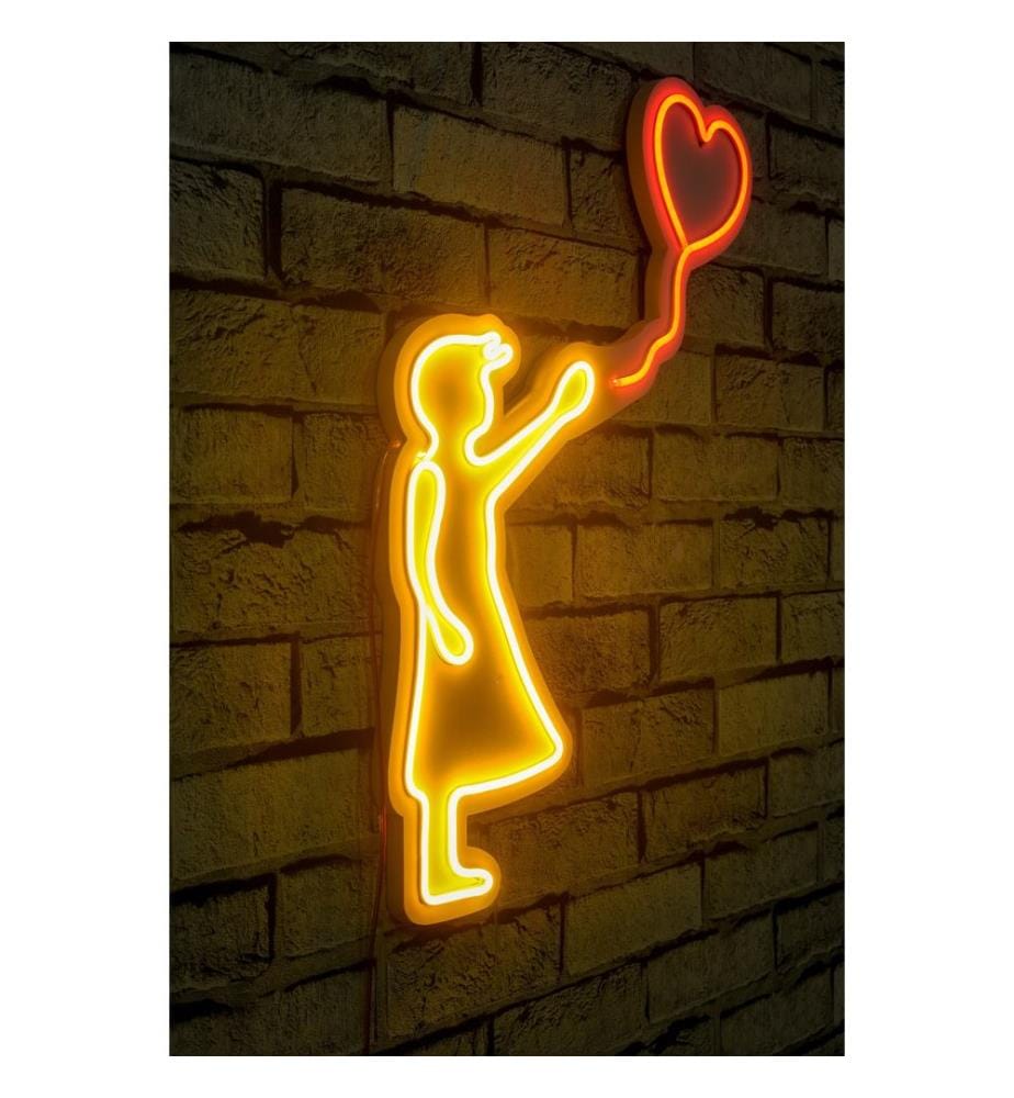 Illuminazione decorativa a LED in plastica, strisce al neon flessibili gialle e rosse, tensione di esercizio 12 V CC