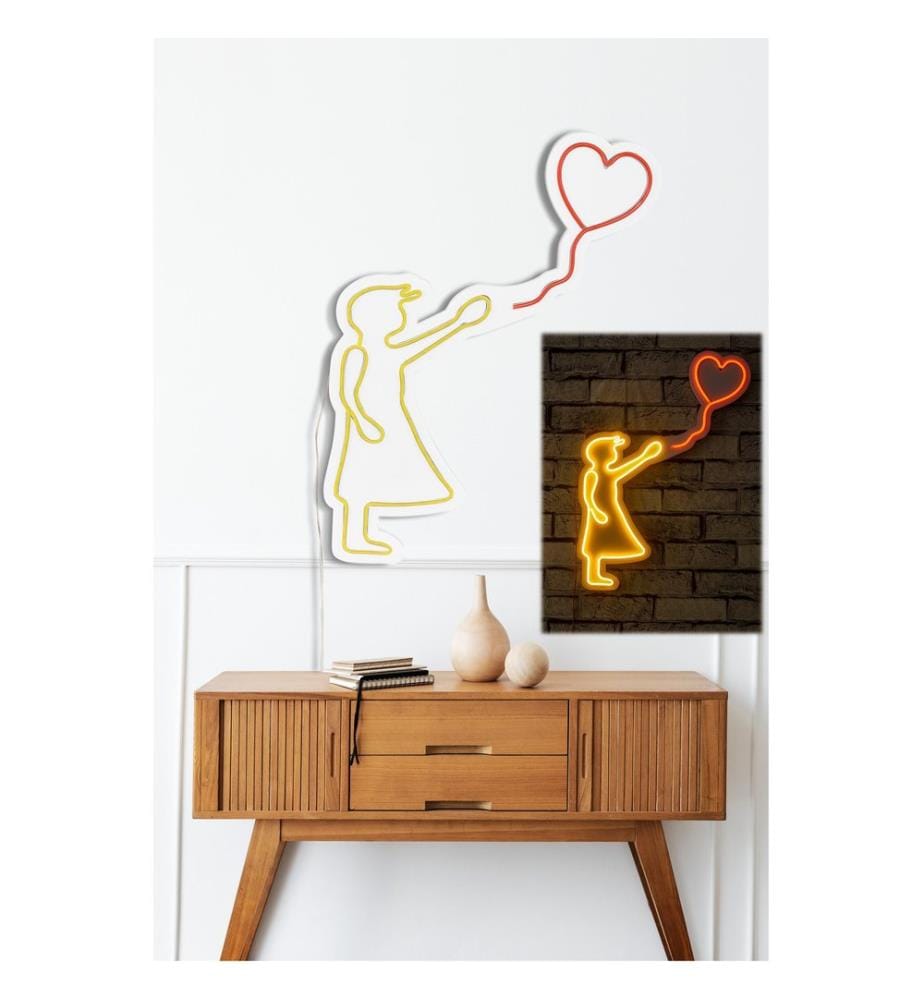 Illuminazione decorativa a LED in plastica, strisce al neon flessibili gialle e rosse, tensione di esercizio 12 V CC