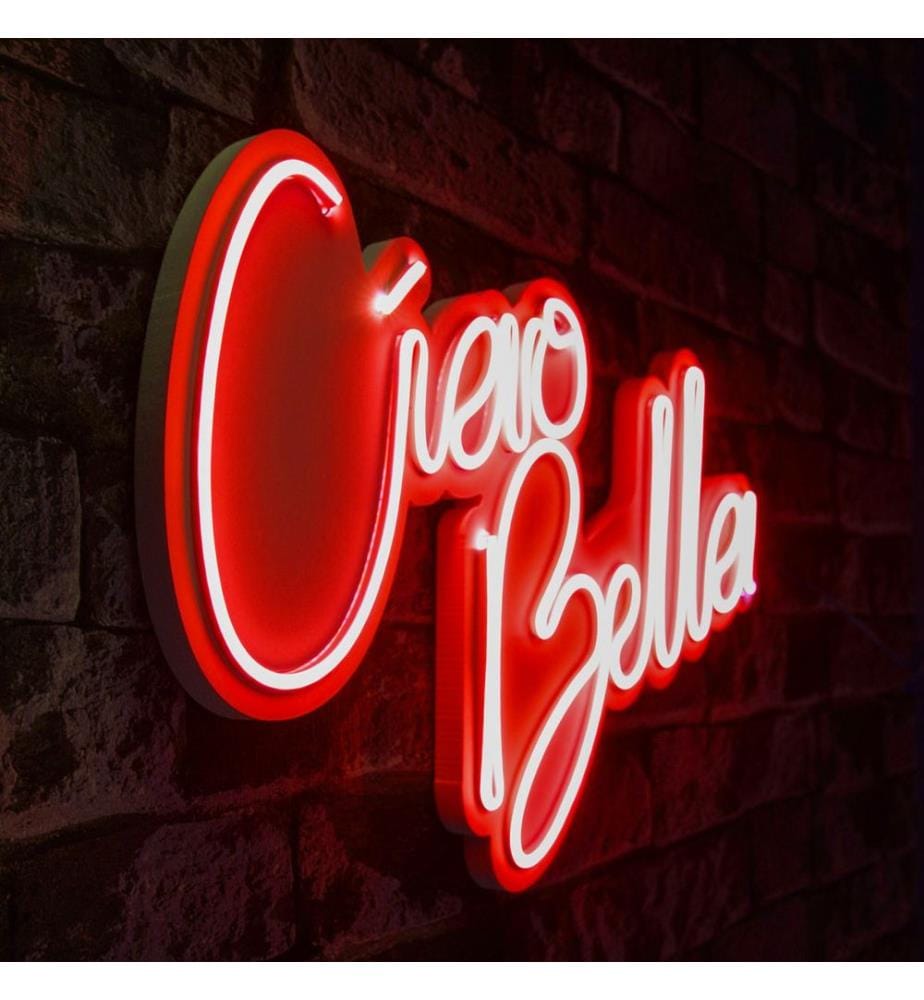 Illuminazione decorativa a LED in plastica, strisce al neon flessibili rosse, tensione di esercizio 12 V CC