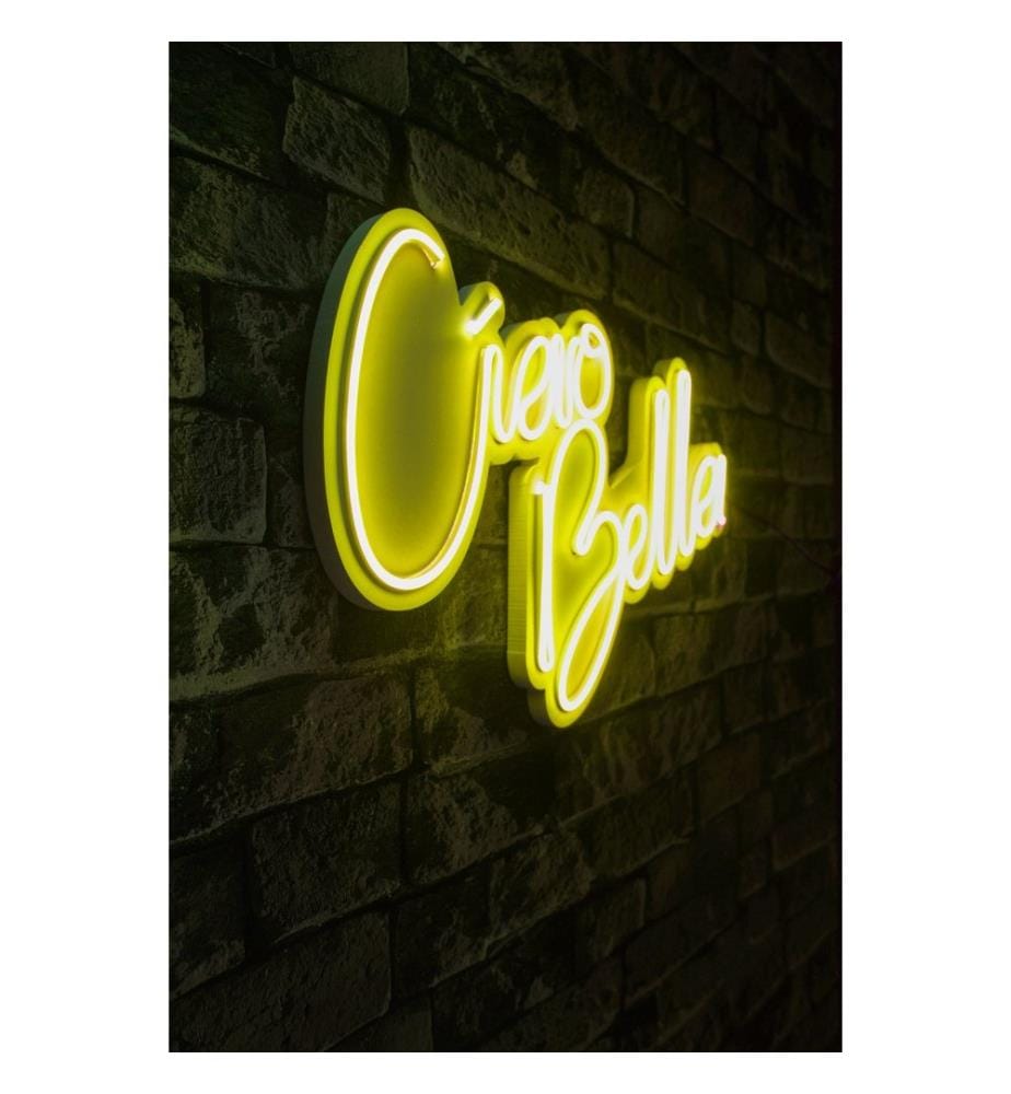 Éclairage décoratif à LED en plastique, jaune, bandes de néon flexibles, tension d'alimentation 12 V