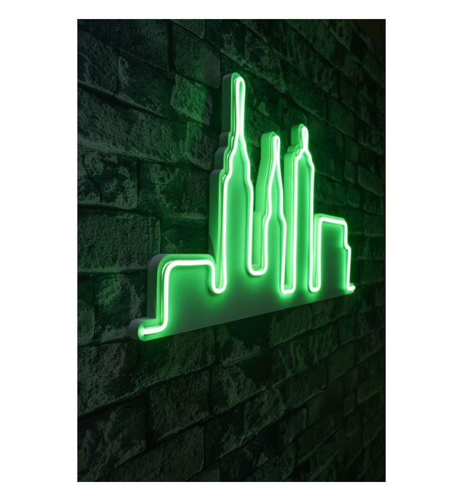 Illuminazione decorativa a LED in plastica, verde, strisce al neon flessibili, tensione di esercizio 12 V CC