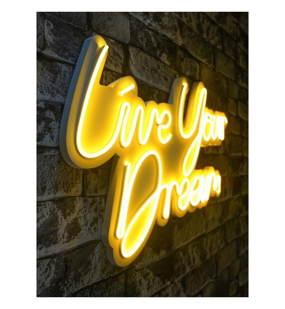 Éclairage décoratif à LED en plastique, jaune, bandes de néon flexibles, tension d'alimentation 12 V