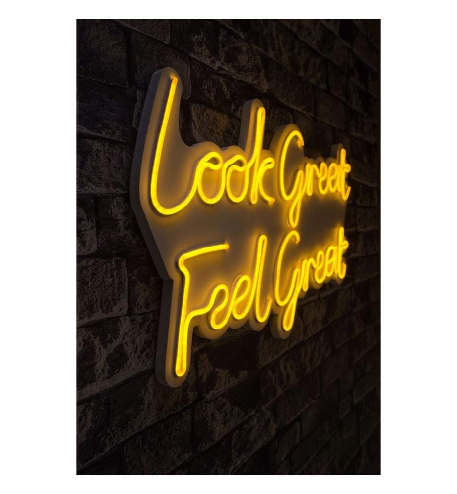 Illuminazione decorativa a LED in plastica, strisce al neon flessibili gialle, tensione di esercizio 12 V CC
