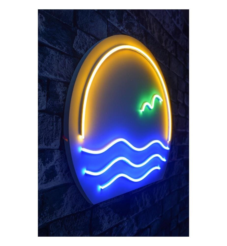 Illuminazione decorativa a LED in plastica, blu, verde, giallo, strisce al neon flessibili, tensione di esercizio 12 V CC