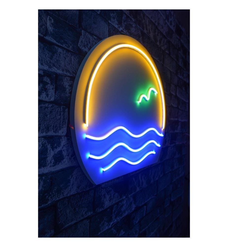 Illuminazione decorativa a LED in plastica, blu, verde, giallo, strisce al neon flessibili, tensione di esercizio 12 V CC