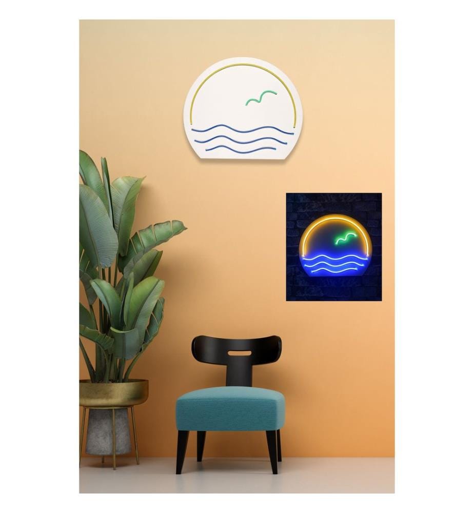 Illuminazione decorativa a LED in plastica, blu, verde, giallo, strisce al neon flessibili, tensione di esercizio 12 V CC