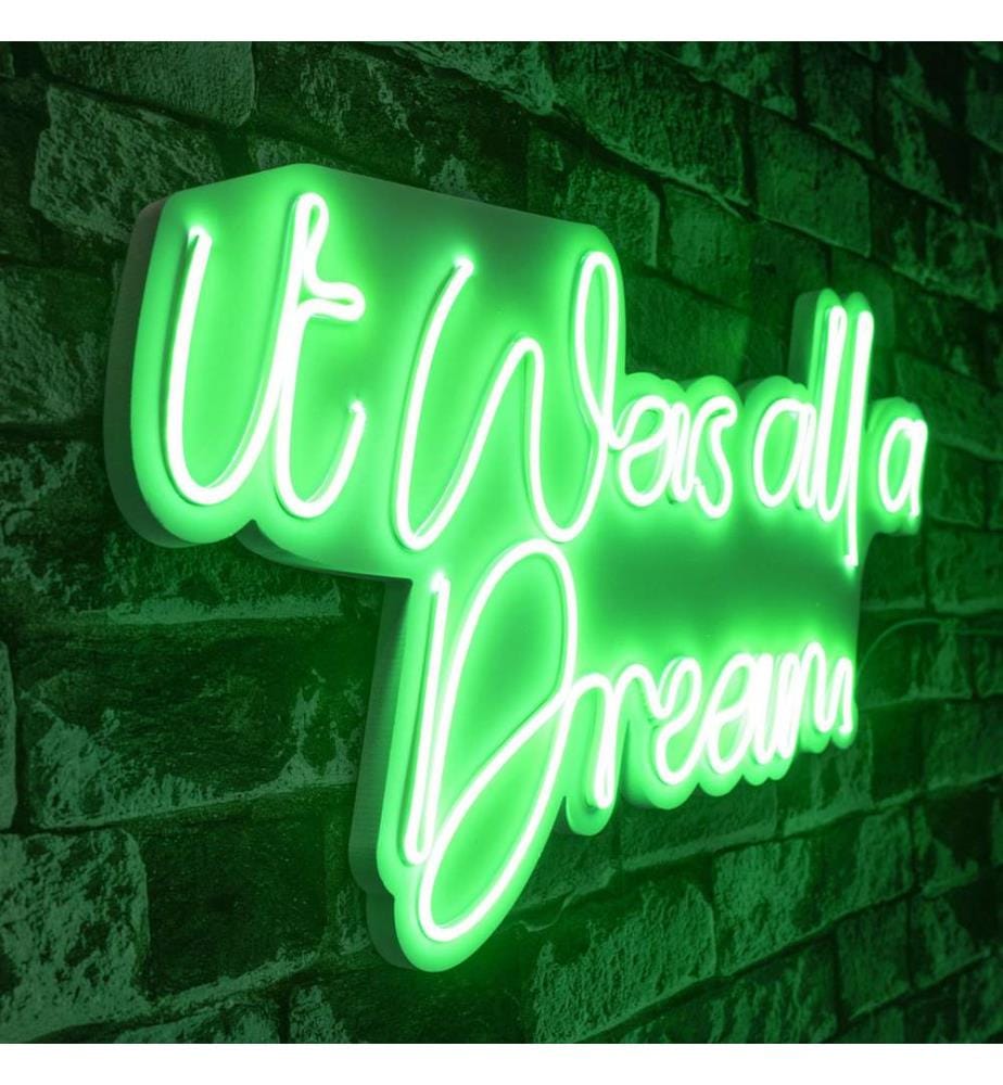 Illuminazione decorativa a LED in plastica, verde, strisce al neon flessibili, tensione di esercizio 12 V CC