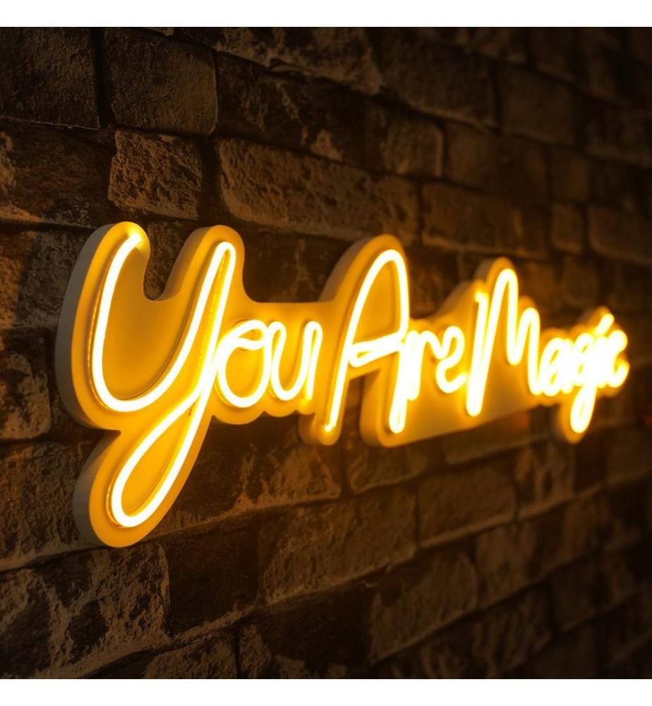 Illuminazione decorativa a LED in plastica, strisce al neon flessibili gialle, tensione di esercizio 12 V CC