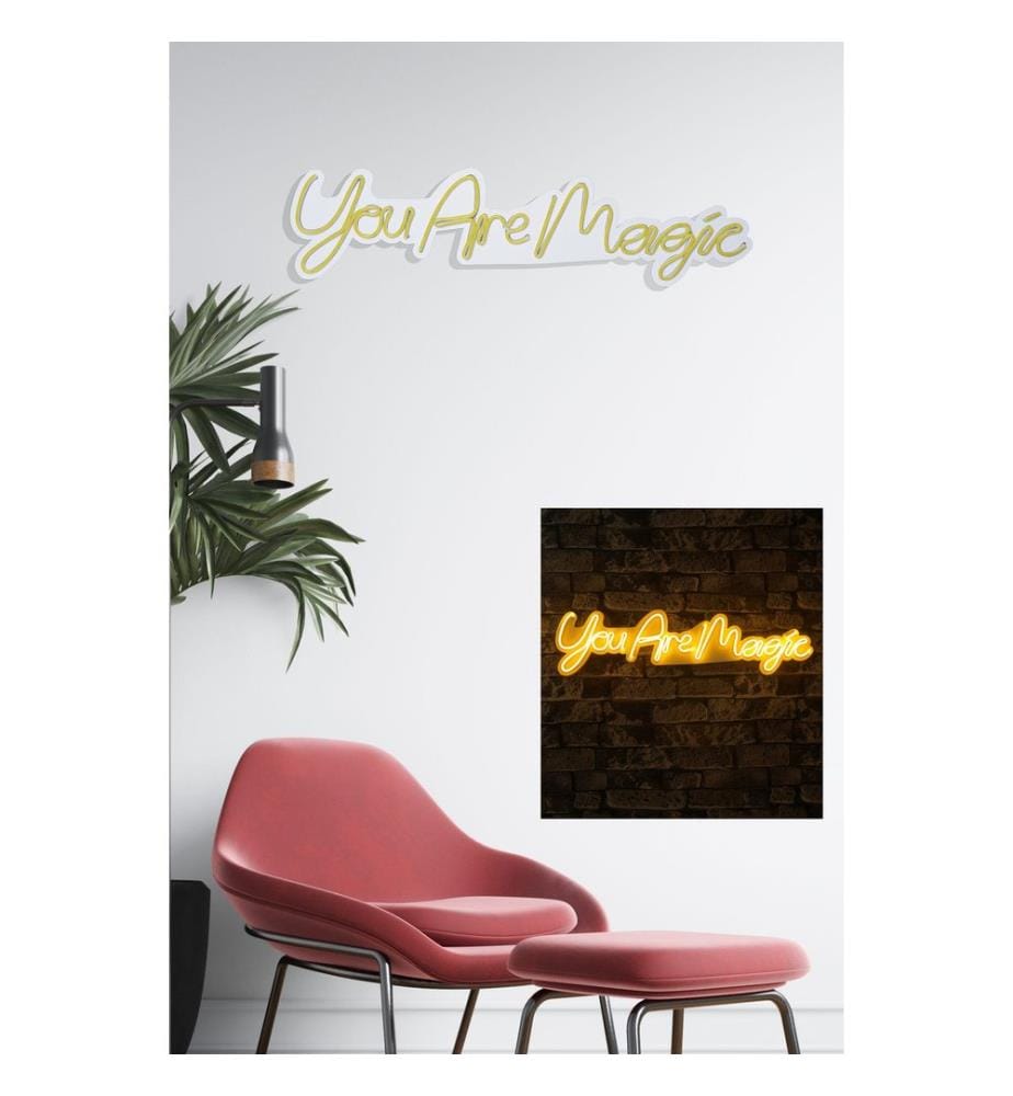 Illuminazione decorativa a LED in plastica, strisce al neon flessibili gialle, tensione di esercizio 12 V CC