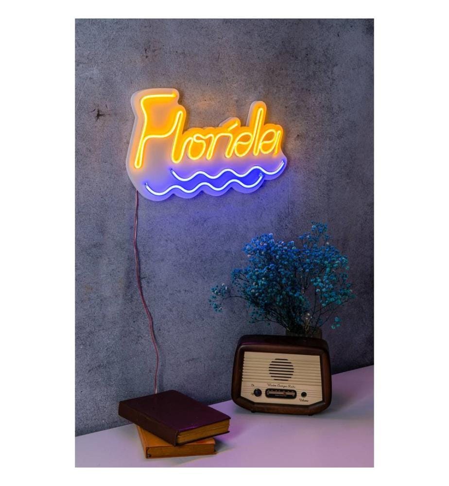 Éclairage décoratif à LED en plastique, jaune, bleu, bandes de néon flexibles, tension d'alimentation 12 V