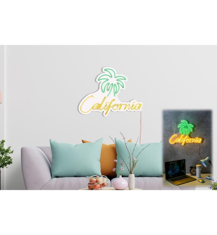 Illuminazione decorativa a LED in plastica, verde, giallo, strisce al neon flessibili, tensione di esercizio 12 V CC